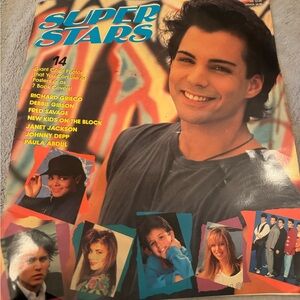 Super Stars 1990 Poster Book Johnny Depp NKOTB Janet Jackson Complete